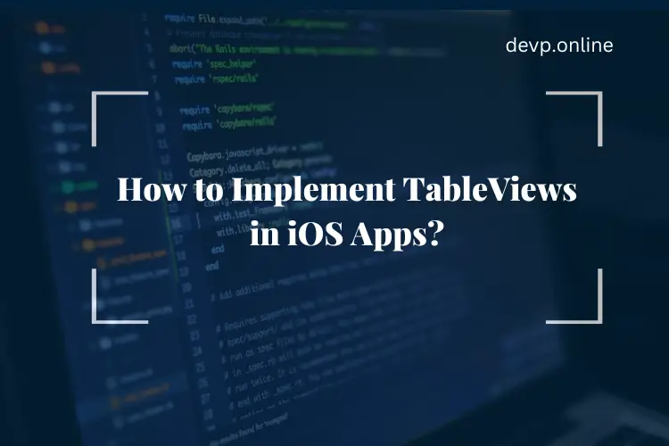 TableViews in iOS Apps